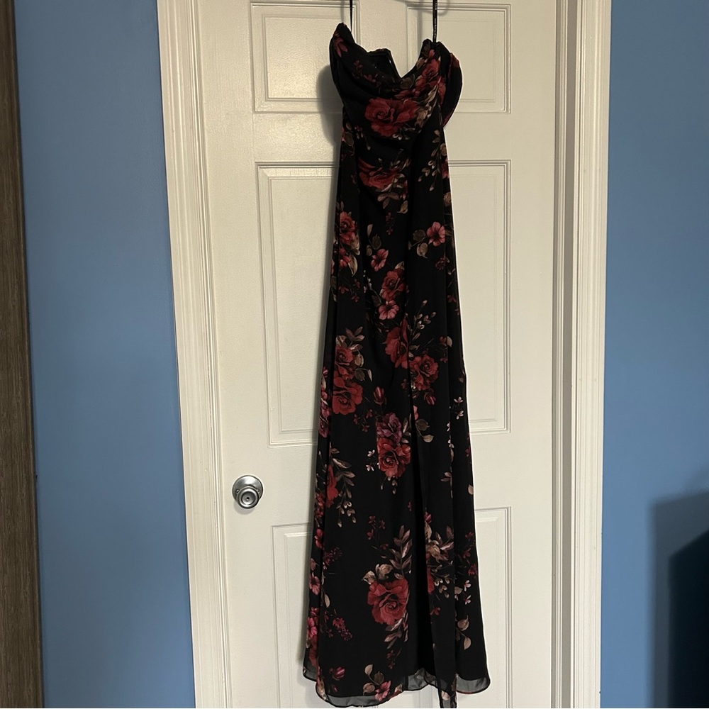 NWT Birdy Grey Mira medium black fleurs d’amour floral dress bridesmaid prom - Picture 5 of 10